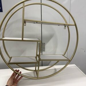 Gold Circular Wall Shelf